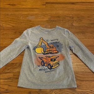 Carter's Gray Long Sleeve with Construction Print